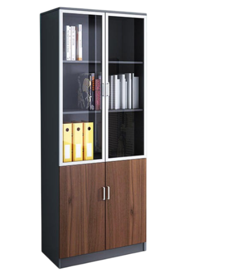 Wooden vertical filing cabinet for office document and file storage