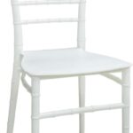 Elegant white Chiavari dining chair for event seating
