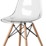 Transparent dining chair with modern clear design for dining spaces