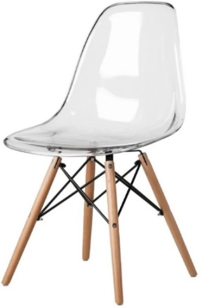 Transparent dining chair with modern clear design for dining spaces
