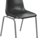 Black accent dining chair with modern design for dining room and café use