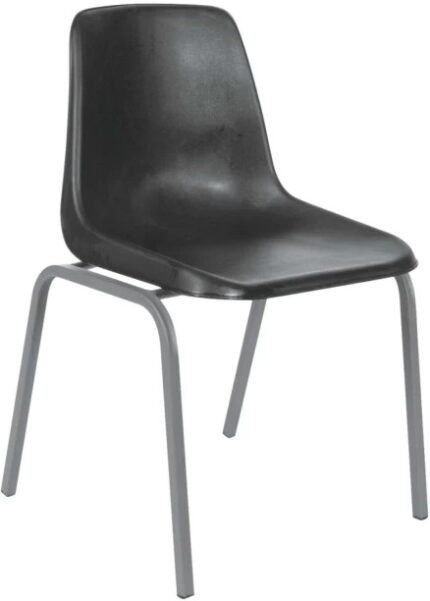 Black accent dining chair with modern design for dining room and café use