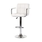 BST71 2Adjustable Bar Stool White | Modern Kitchen & Bar Chair