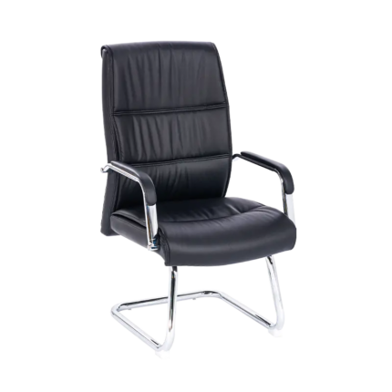 visitor meeting chair leather-effect cantilever office chair