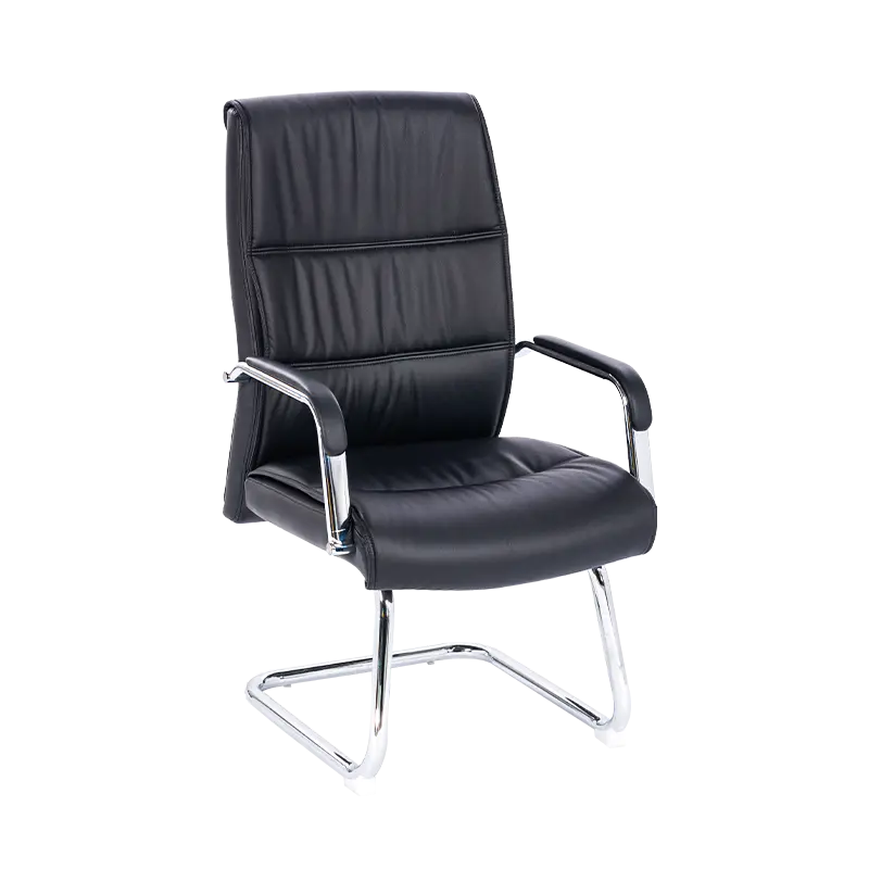 visitor meeting chair leather-effect cantilever office chair