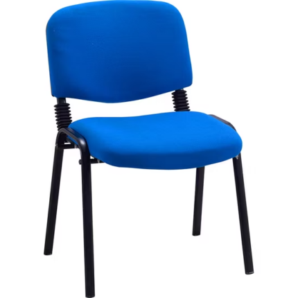 conference chair blue fabric visitor office chair front view