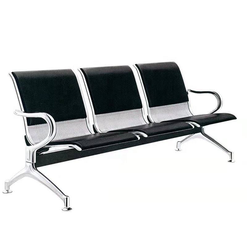 3 seater steel chair