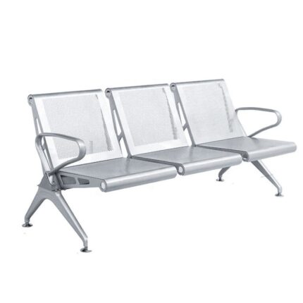 stainless steel waiting chair 3 seater cushion seat detail