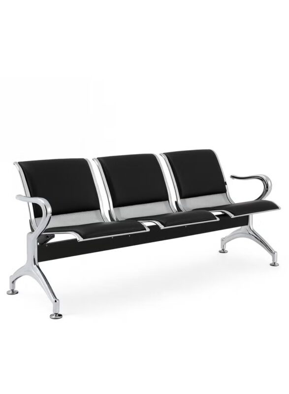 3 seater steel chair