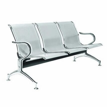 3 seater steel bench stainless steel waiting bench