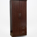 2 door wooden wardrobe for clothes storage in bedroom and home