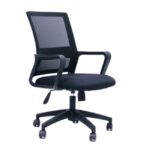 PET123 Mesh Office Chair | Black Low Back Chair with Lumbar Support