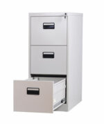 3-drawer vertical steel filing cabinet for office document storage