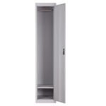 Single door steel locker cabinet for secure office and home storage