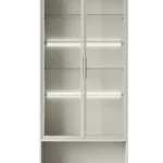 Office cabinet with clear glass doors