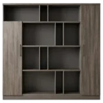 Commercial wooden filing cabinet with decorative high storage