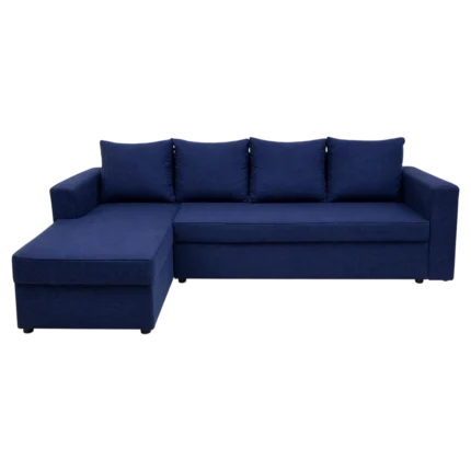 PKW03 dark blue 4-seater corner sofa set