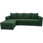 PKW09 green modern L-shaped velvet sofa set