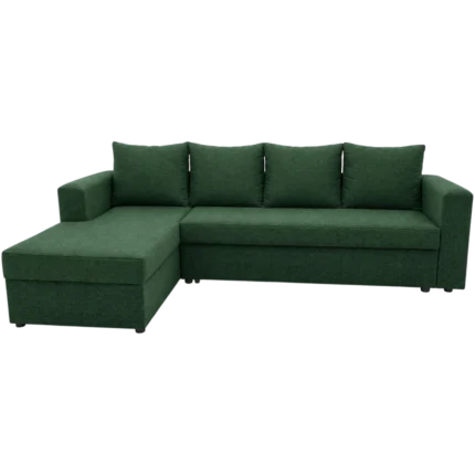 PKW09 green modern L-shaped velvet sofa set