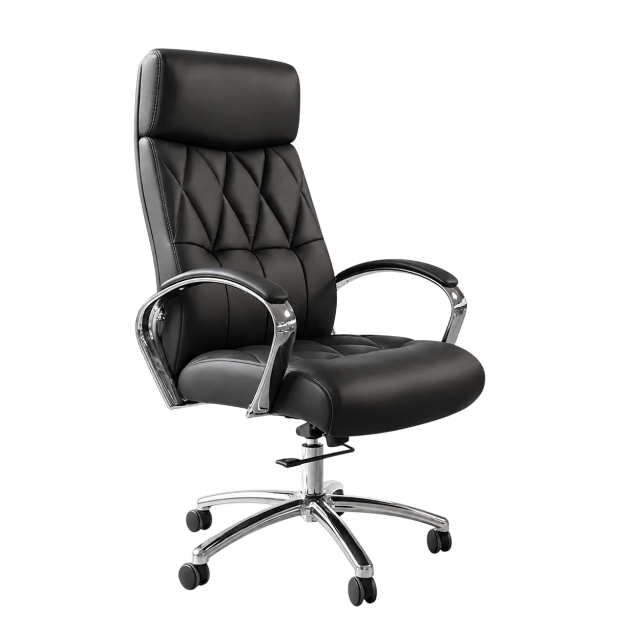 Leather High Back Chairs (1) (2) PET132 adjustable high-back leather office chair