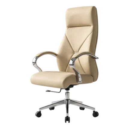PET135 adjustable mid-back leather office chair
