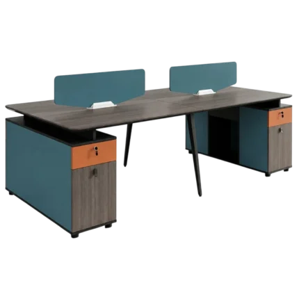 Modern 4-way open modular workstation