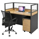 Single seater office workstation with pedestal