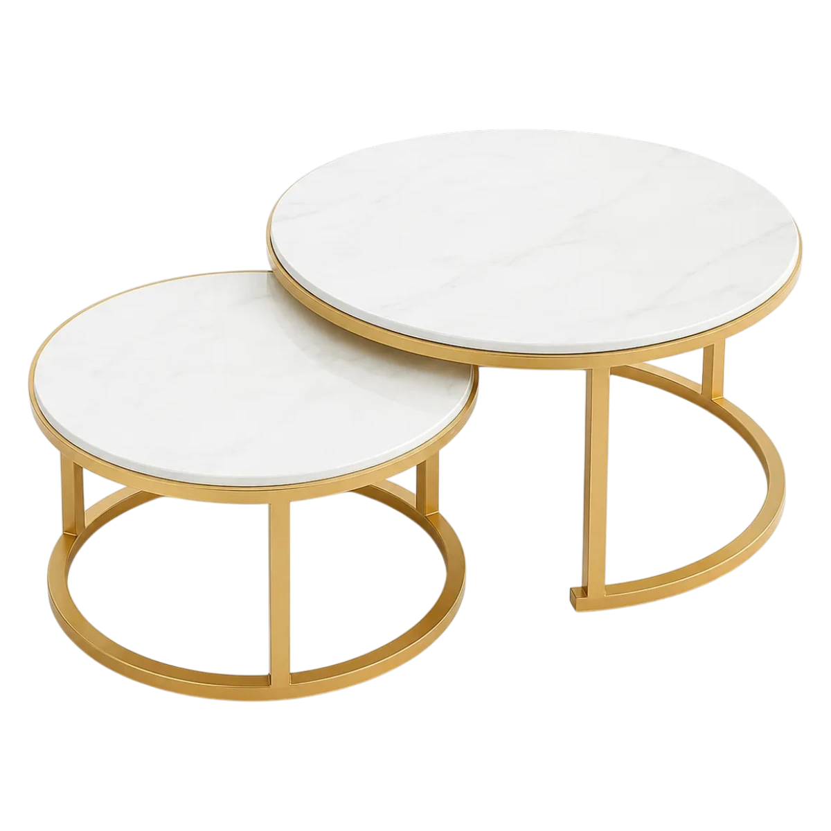 Raziri_Product_247 (15) Round white marble coffee table set of two with gold finish for living room