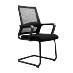 Mid-mesh back guest conference chair with armrests for office reception and waiting room