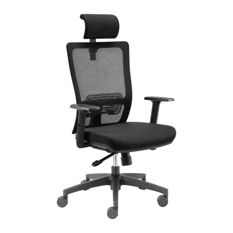 Adjustable height ergonomic gaming office chair with mesh back