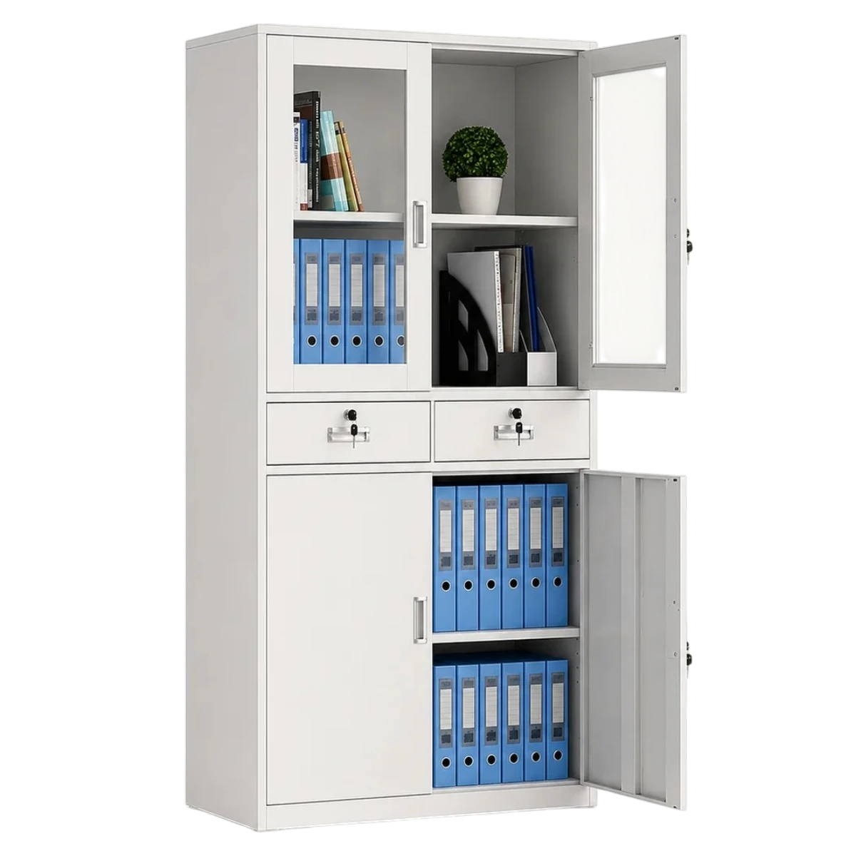 swing-chair-outdoor-furniture-raziri-doha-qatar-00 (11) Steel storage cabinet with glass doors and lockable drawers