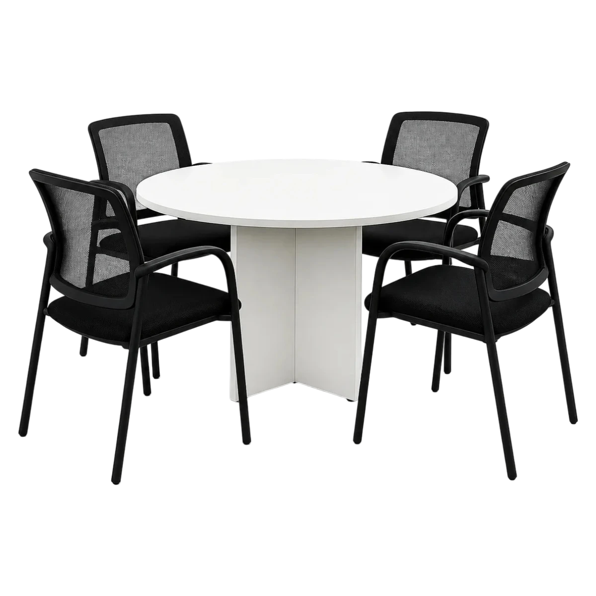 swing-chair-outdoor-furniture-raziri-doha-qatar-00 (21) White circular meeting table with arrowhead legs