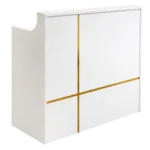 White office reception table for modern reception area