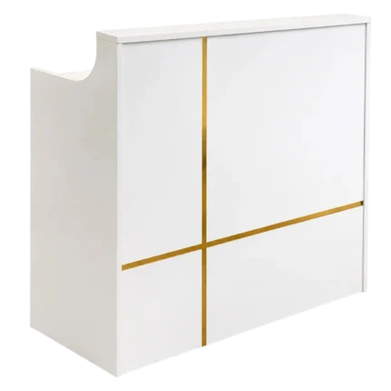 White office reception table for modern reception area