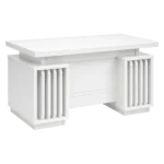 White computer desk for PC laptop and home office