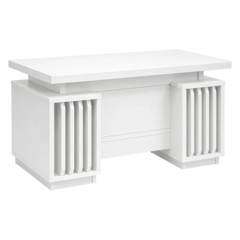 White computer desk for PC laptop and home office
