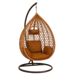 Hanging egg wicker rattan swing chair with cushions