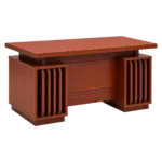Durable wooden office clerk desk for staff workstation