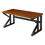 Rustic wooden computer desk for home office and study