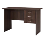 Wooden computer table with 3 drawers for home office and study