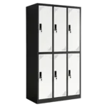 6-door steel locker for office and staff storage